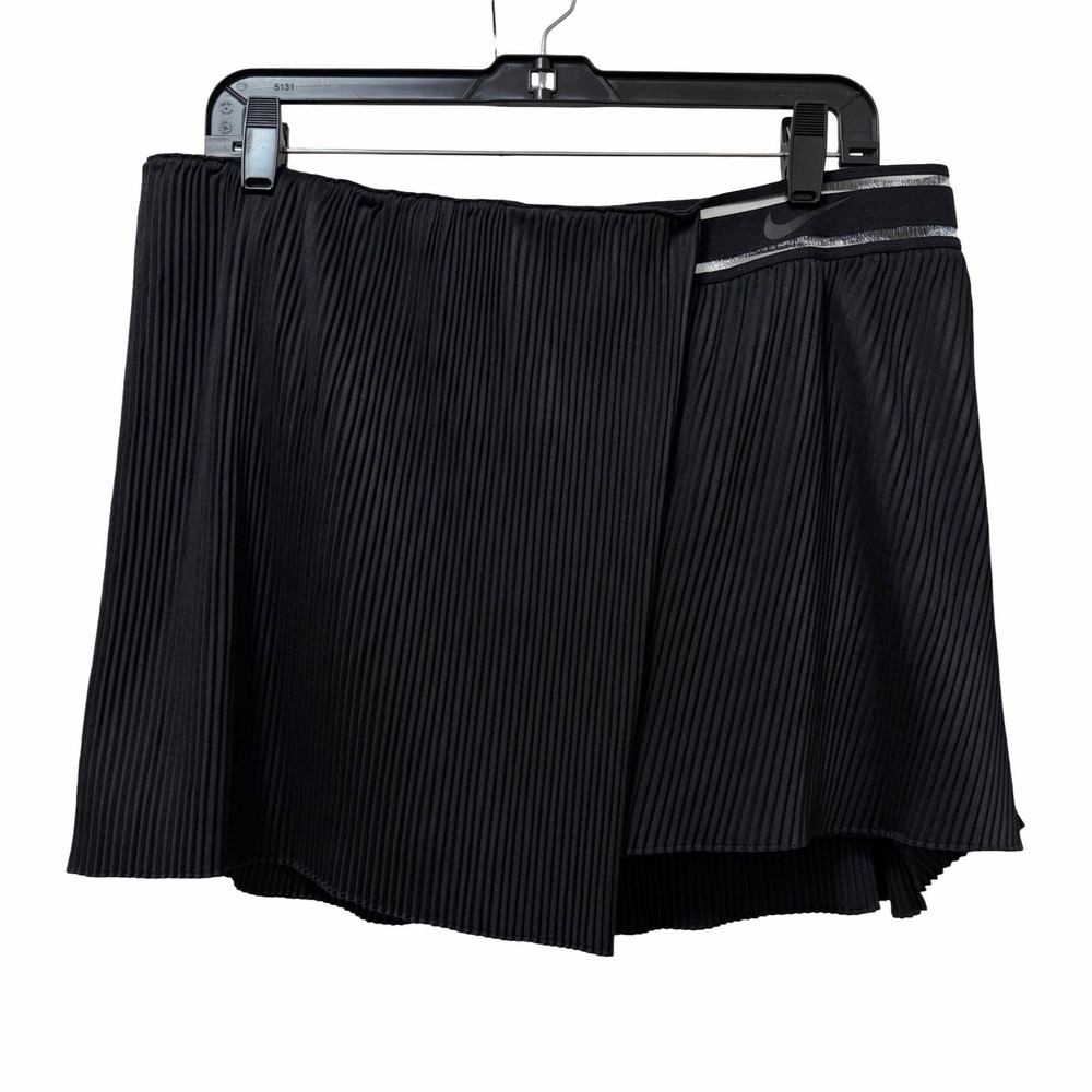 Nike‎ Court Slam Victory Athletic Tennis Mini Skort Size XL Black Pickleball NEW